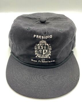 Vintage Presidio of San Francisco Hat Snapback Black Cap